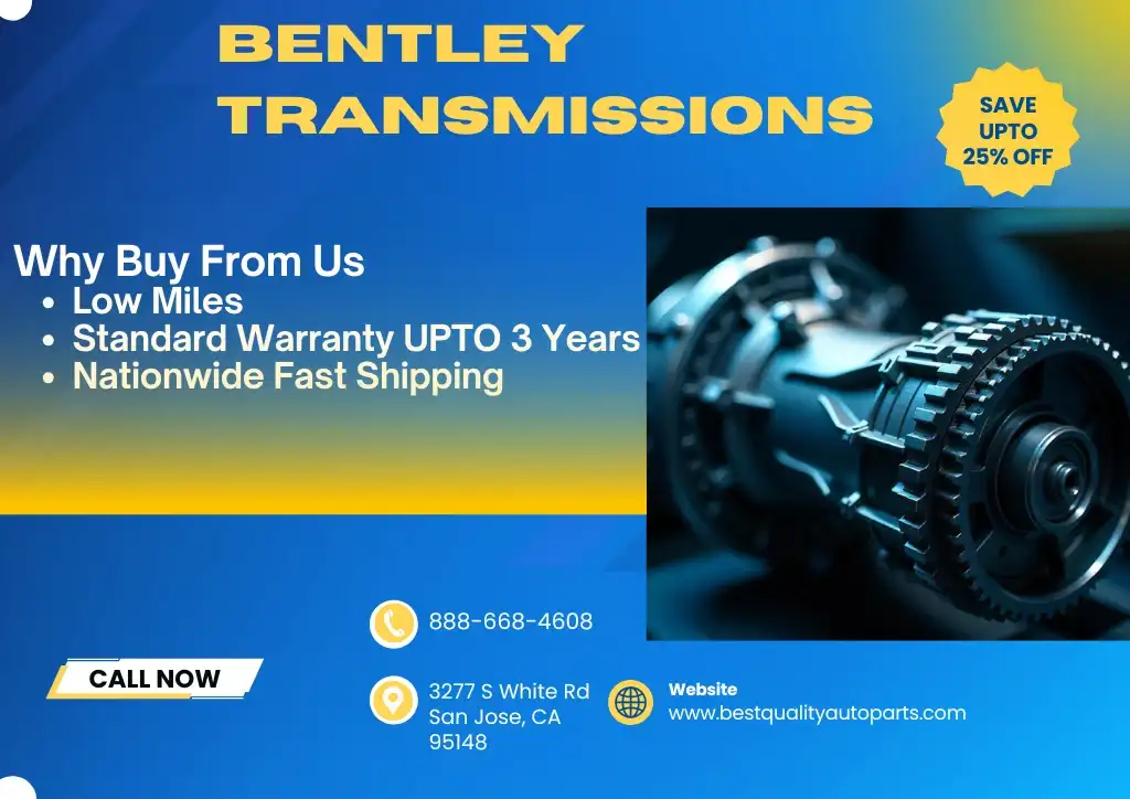 "Bentley transmission close-up showcasing premium design and durability."