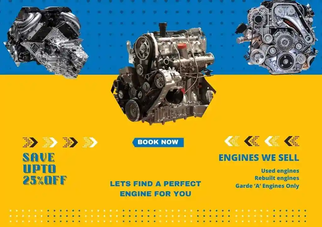 Close-up of a Mitsubishi 4G63 engine for sale ready for installation