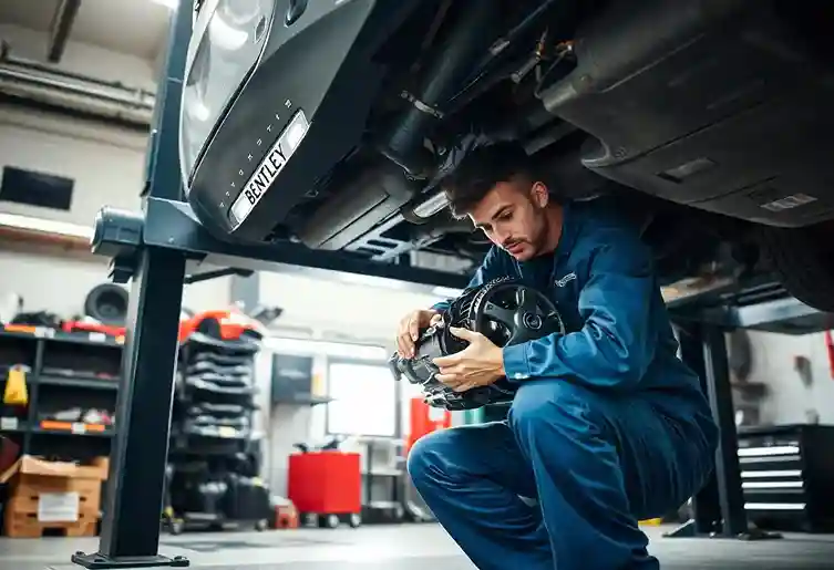 "Bentley transmission component, emphasizing high-end quality and precision engineering."