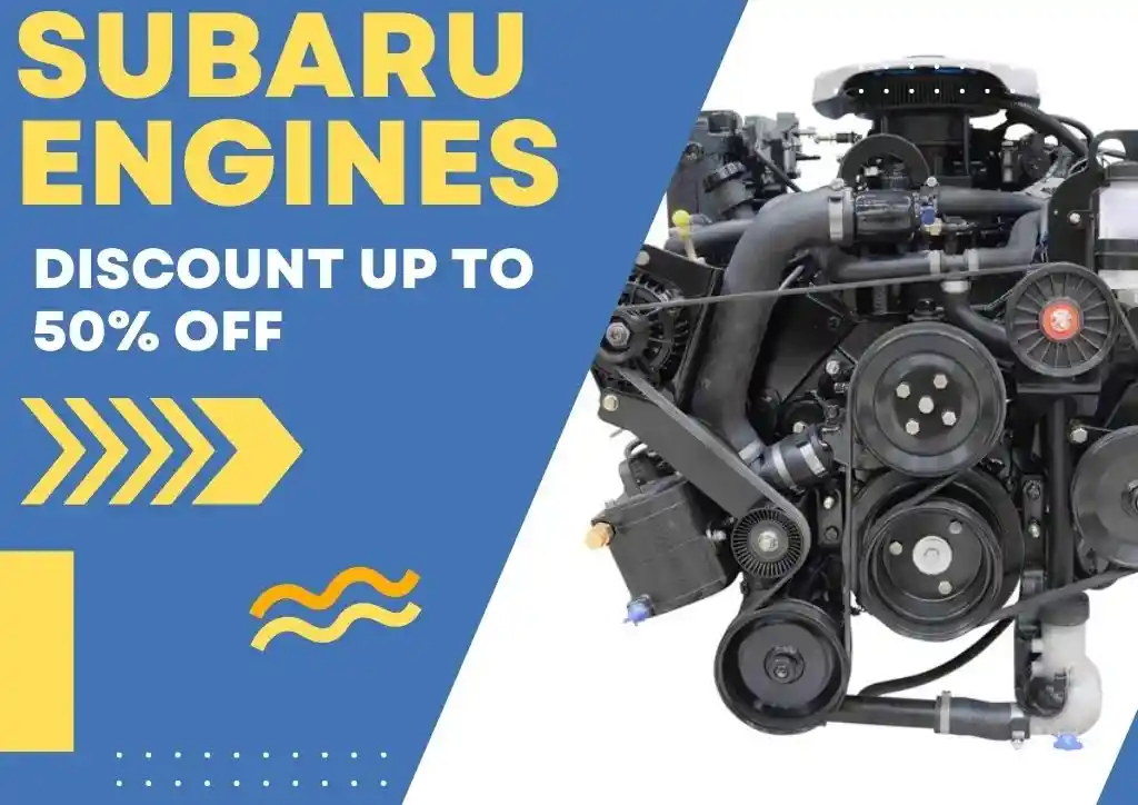 mechanic inspecting used Subaru engine